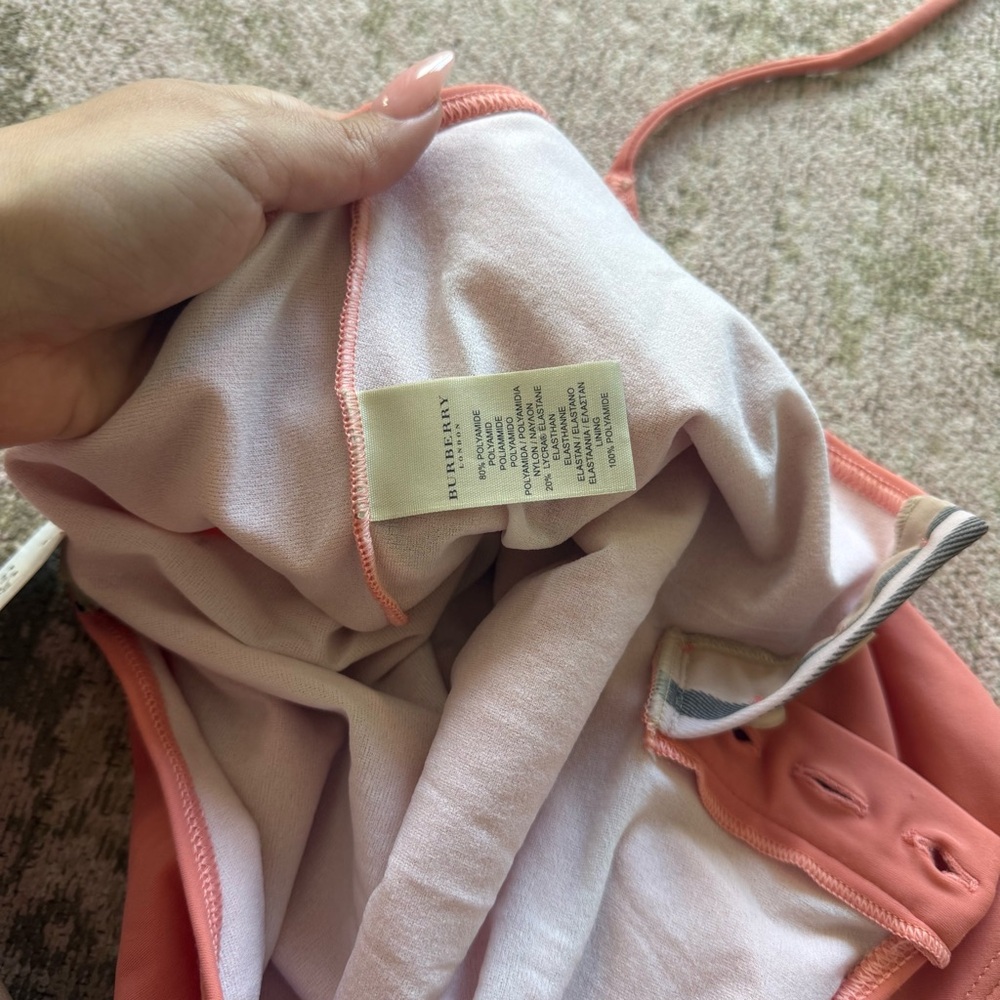 Burberry Vintage Coral One Piece Swimsuit - Picture 5 of 7